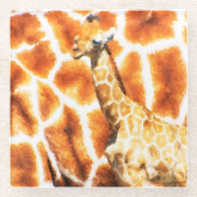 Dessous-de-verre En Verre Baby Giraffe (Devant)