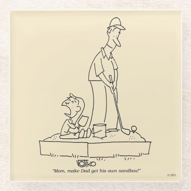 Dessous-de-verre En Verre Bac à sable (Devant)