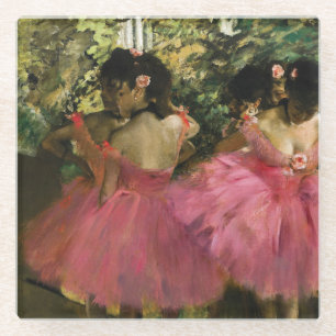 Dessous-de-verre En Verre Ballerines dans le rose par Edgar Degas