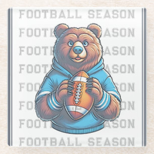 Dessous-de-verre En Verre Ballon de football américain personnalisé
