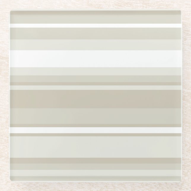 Dessous-de-verre En Verre Bandes de grès (Devant)