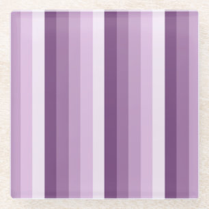 Dessous-de-verre En Verre Bandes d'ombre prune violette