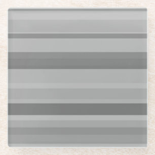 Dessous-de-verre En Verre Bandes horizontales grises
