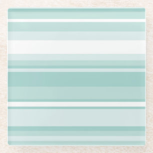 Dessous-de-verre En Verre Bandes vertes à la menthe