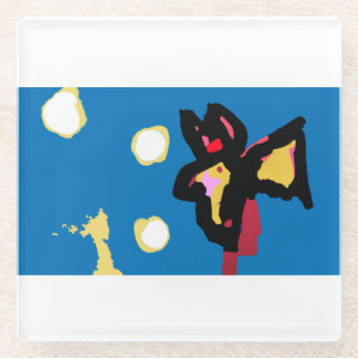 Dessous-de-verre En Verre Bat fly night