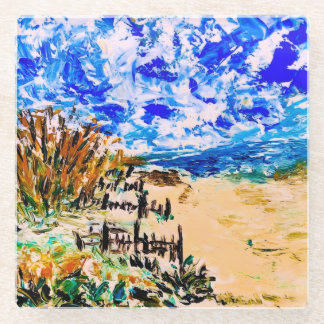 Dessous-de-verre En Verre Beach Walk, Glass Coaster