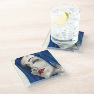 Dessous-de-verre En Verre Beau Imaginaire brisé Goth Art original