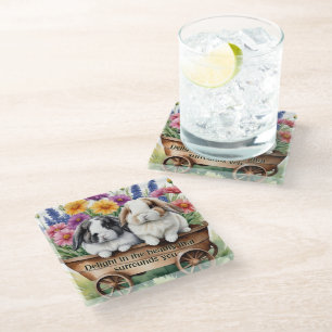 Dessous-de-verre En Verre Beau Lapin Lapin Lop Joli lapin