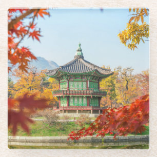 Dessous-de-verre En Verre Belle Pagode Gyeongbokgung Séoul Corée