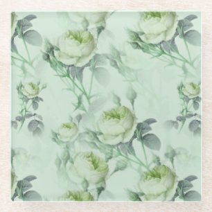 Dessous-de-verre En Verre Belles fleurs vintage