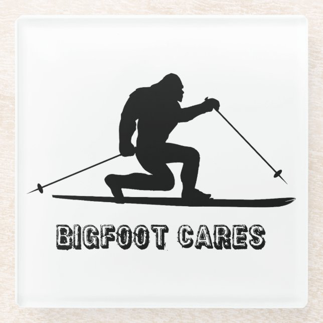 Dessous-de-verre En Verre Bigfoot Cares Telemark Ski (Devant)
