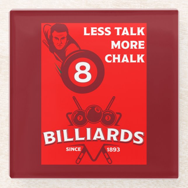 Dessous-de-verre En Verre Billards de poche vintages (Devant)