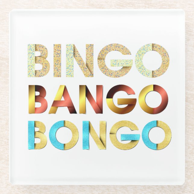 Dessous-de-verre En Verre Bingo Bango Bongo (Devant)