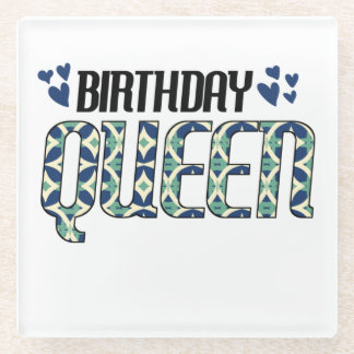 Dessous-de-verre En Verre Birthday Queen