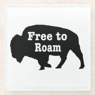 Dessous-de-verre En Verre Bison libre de Roam