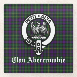 Dessous-de-verre En Verre Blason de clan Abercrombie et tartan