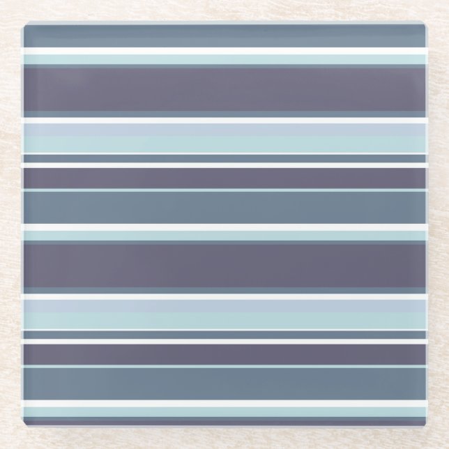 Dessous-de-verre En Verre Bleu-gris (Devant)