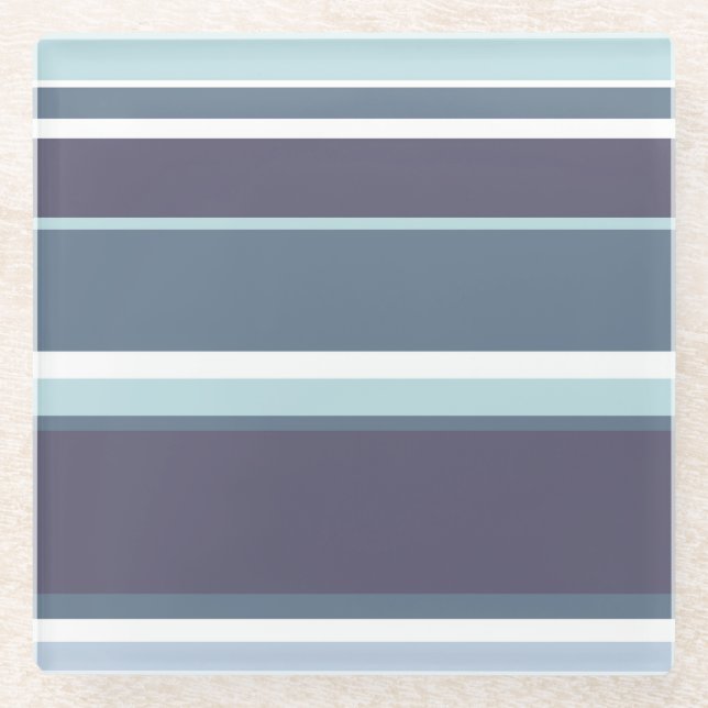 Dessous-de-verre En Verre Bleu-gris (Devant)