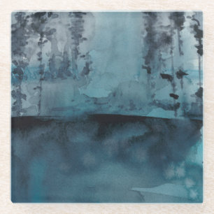 Dessous-de-verre En Verre Bois d'hiver