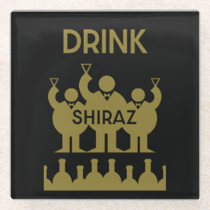 Dessous-de-verre En Verre Boissons de vins de Shiraz