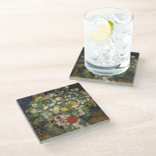 Dessous-de-verre En Verre Bouquet Floral Impressionniste Vintage Van Gogh