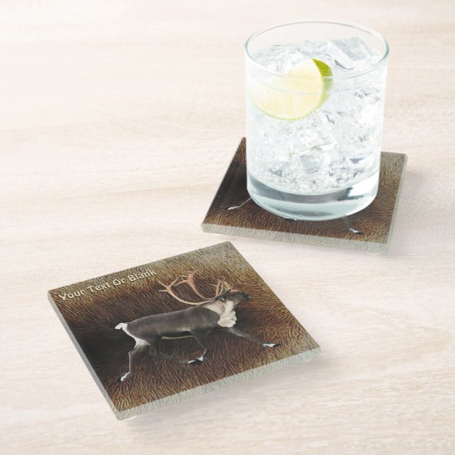 Dessous-de-verre En Verre Bull Caribou (Reindeer) (Incliné)