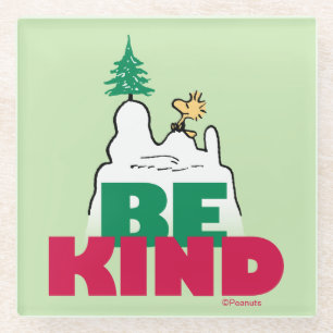 Dessous-de-verre En Verre cacahuètes Snoopy & Woodstock Be Kind
