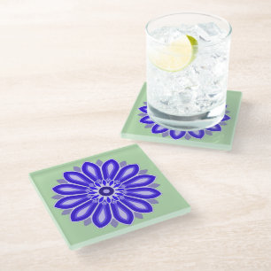 DESSOUS-DE-VERRE EN VERRE CADEAU DE FLEURS POUR LA FILLE DE MÈRE AMIE DE SOE