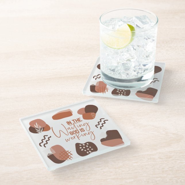 Dessous-de-verre En Verre Cadeau dessous de verre Pour Les Chrétiens (Incliné)