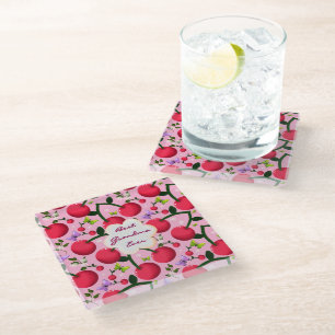 Dessous-de-verre En Verre Cadeau personnalisé et sur mesure de papillon en c