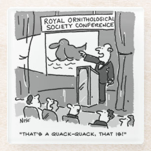 Dessous-de-verre En Verre Cadeau pour un Oiseau ou un Oiseau. Drôle