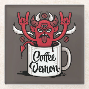 Dessous-de-verre En Verre Café Demon