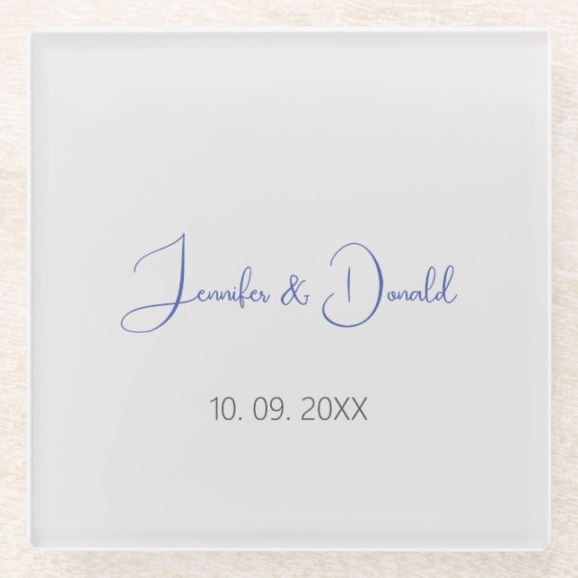 Dessous-de-verre En Verre Calligraphie tendance écriture classique simple pe (Devant)