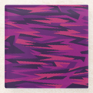 Dessous-de-verre En Verre Camouflage trié : Motif géométrique Abstrait