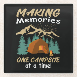 Dessous-de-verre En Verre CAMPING Faire des souvenirs
