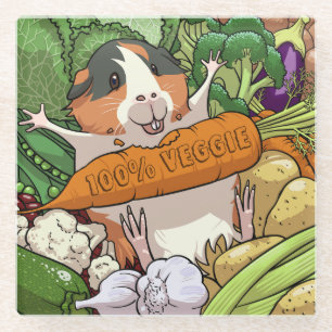 Dessous-de-verre En Verre Carotte de porc 100% Veggie Caroton