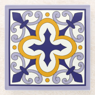 Dessous-de-verre En Verre Carreaux marocains Motif #2