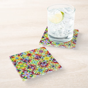 Dessous-de-verre En Verre Carrelage méditerranéen, Carreaux d'encre d'alcool