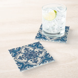 Dessous-de-verre En Verre Carrelage méditerranéen, Portugais, Azulejo, Majol