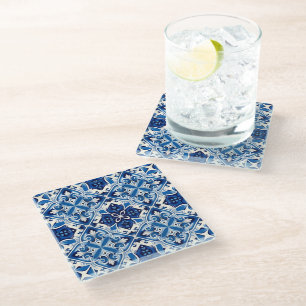 Dessous-de-verre En Verre Carrelage méditerranéen, Portugais, Azulejo, Majol