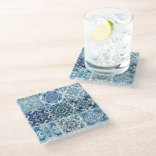Dessous-de-verre En Verre Carrelage méditerranéen, Portugais, Azulejo, Majol