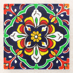 Dessous-de-verre En Verre Carrelage Talavera mexicain en terre cuite Design