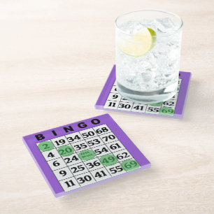Dessous-de-verre En Verre Carte BINGO