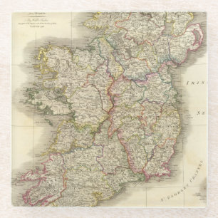 Dessous-de-verre En Verre Carte de l'Irlande
