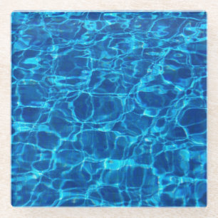 Dessous-de-verre En Verre Catastrophes de boissons d'eau de mer éclairées