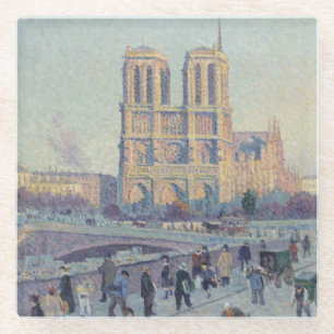 Dessous-de-verre En Verre Cathédrale Notre-Dame Paris France Peinture classi