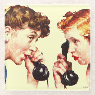 Dessous-de-verre En Verre Chaîne de bavardage