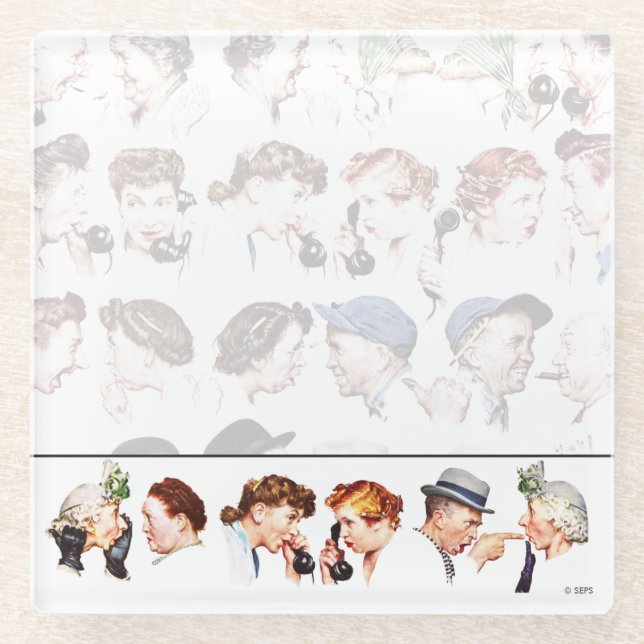 Dessous-de-verre En Verre Chaîne de Gossip 4 (Devant)