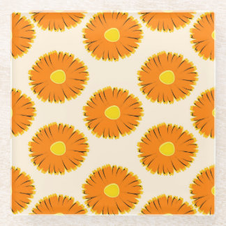 Dessous-de-verre En Verre Chamomilles : Modèle Floral Vintage.