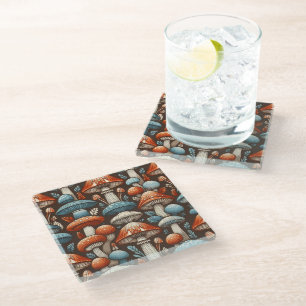Dessous-de-verre En Verre Champignons Americana